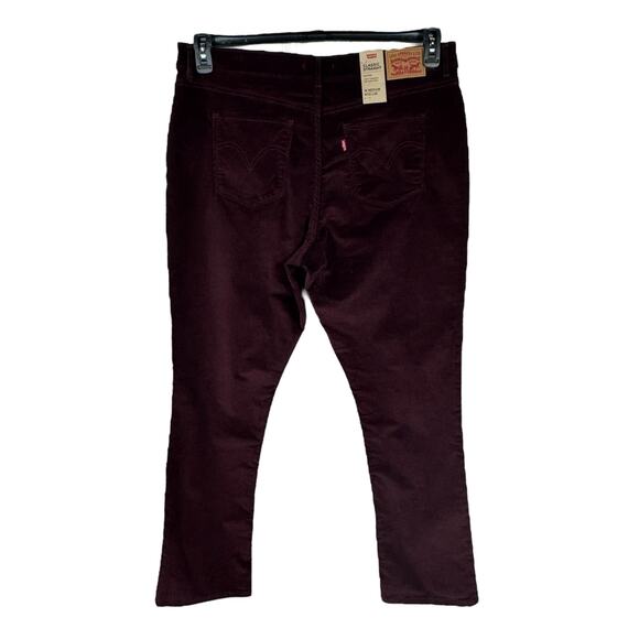 Levi’s SZ 16 Medium Classic Straight Corduroy Pants Mid-Rise Stretch Purple New - Picture 4 of 13